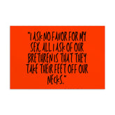 No Favor For My Sex Postcard